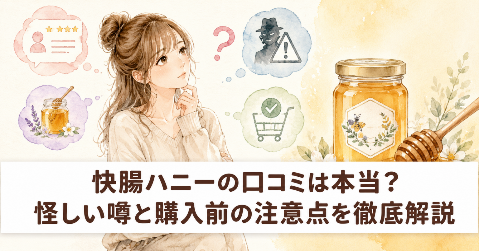 Snsで話題の「快腸ハニー」はなぜ「怪しい」と囁かれるのか？2026年最新検証と成分・定期購入トラブルの全貌