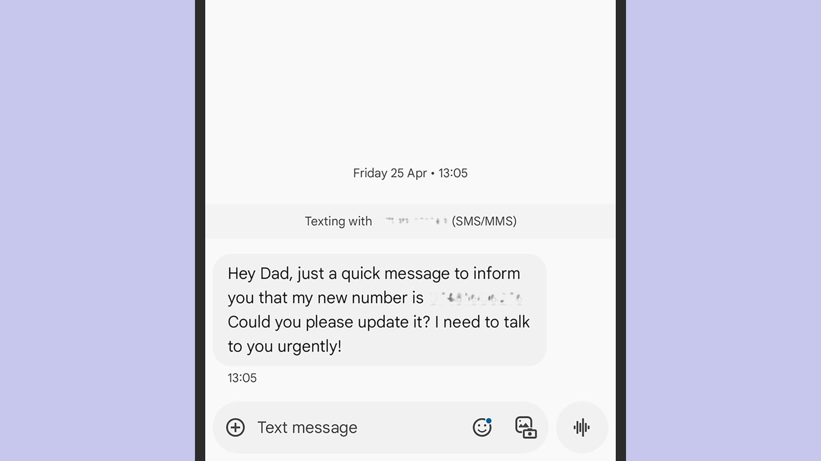 Dad Save My New Number Scam