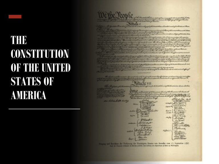 Current Constitution of the United States