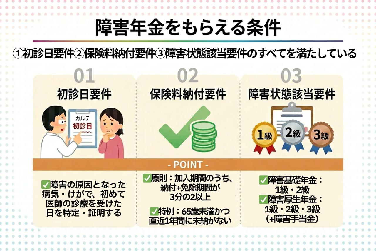 障害年金がもらえない人の共通点｜審査落ちの理由と不支給を防ぐ対策