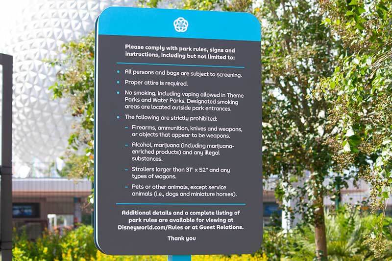 Walt Disney World Park Rules