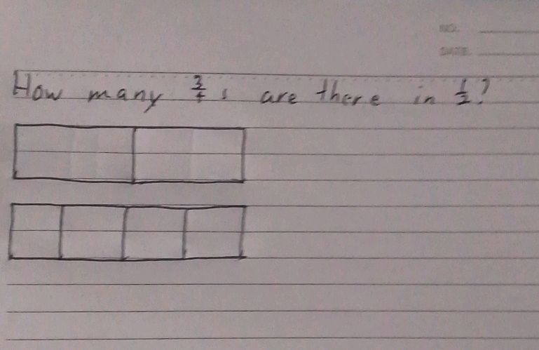 How Many 3/4 Are in 1/2