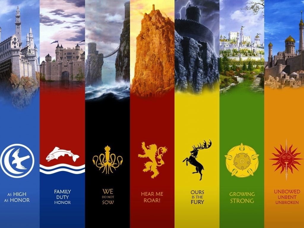 Name of Seven Kingdoms of Game of Thrones