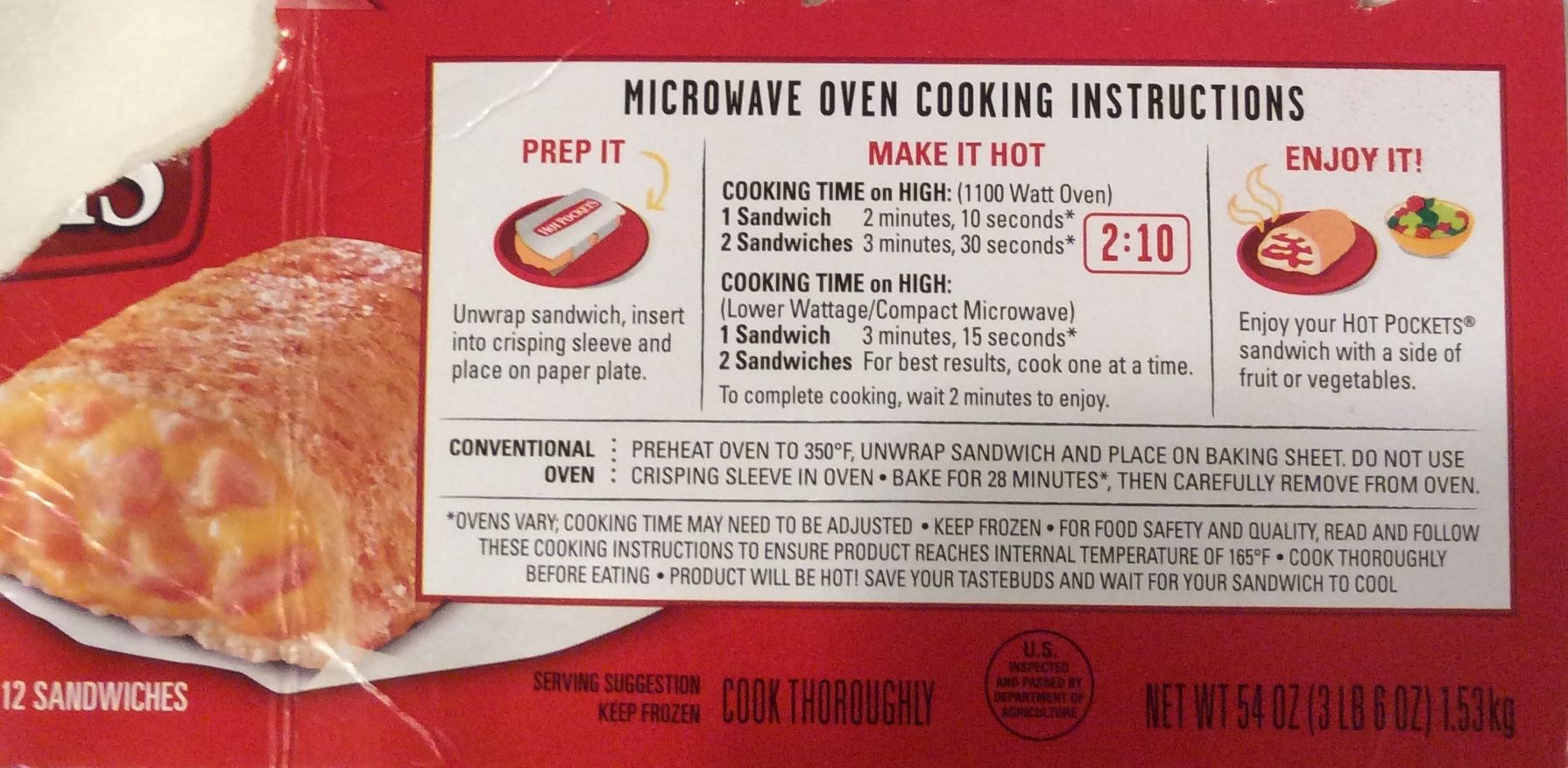 Hot Pocket Cook Time Without Sleeve