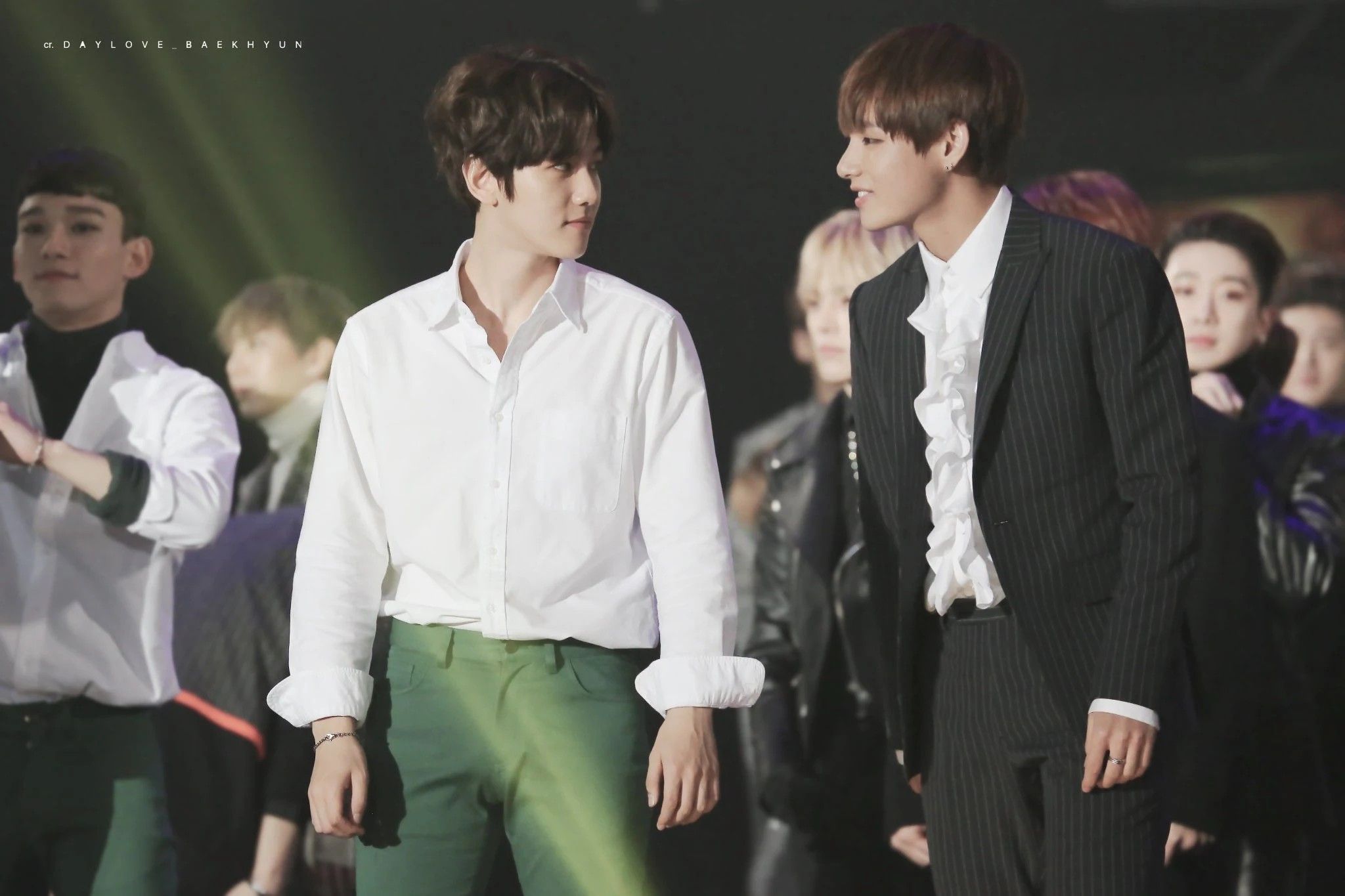 V Kim Taehyung and Baekhyun