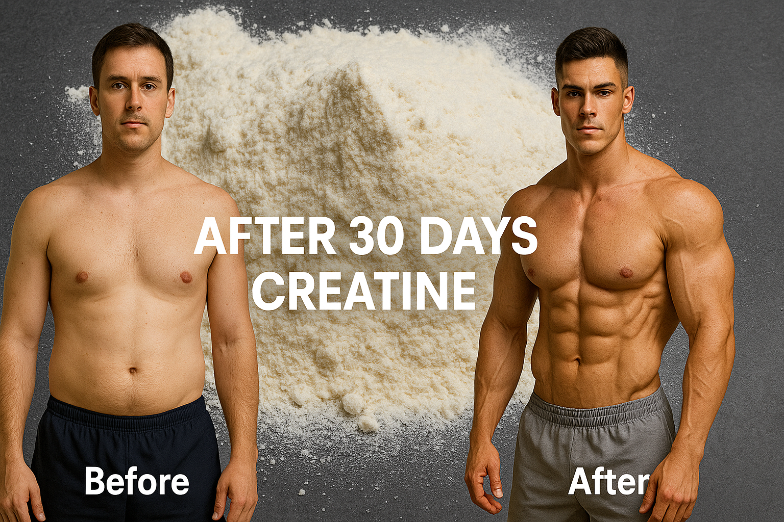 Face Before and After Creatine