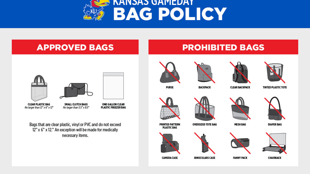 Ku Football Game Bag Policy