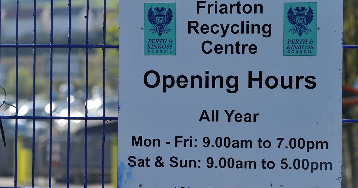 Perth and Kinross Recycling Centre Opening Times