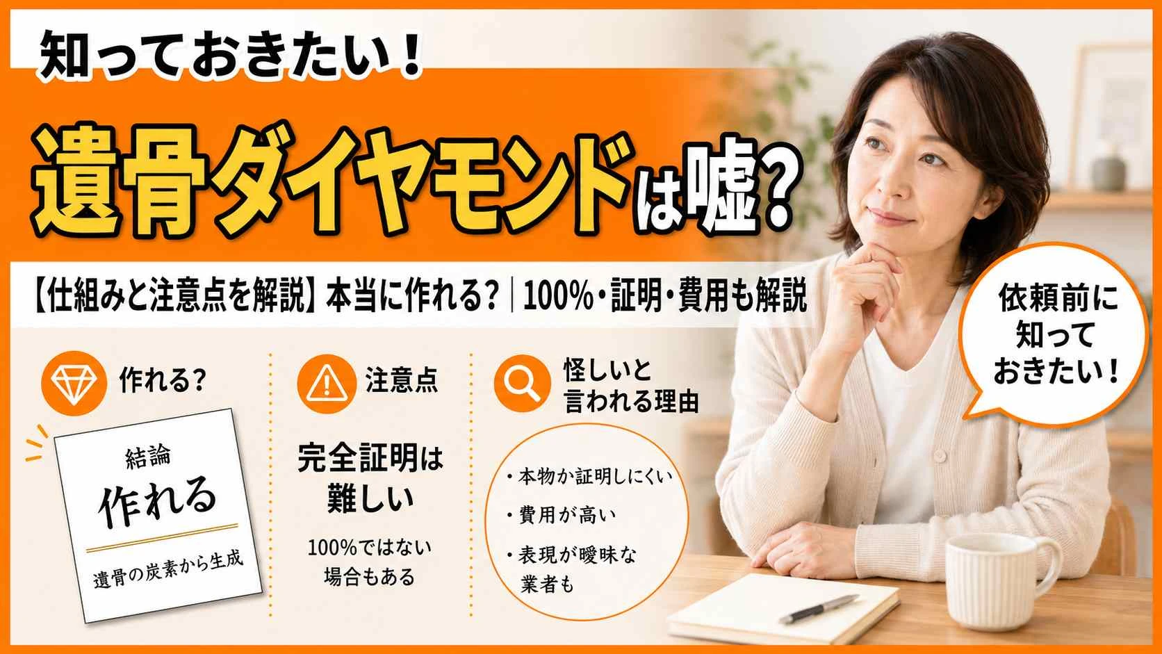 遺骨ダイヤモンドは嘘？炭素不足の真相と後悔・詐欺を防ぐ完全ガイド