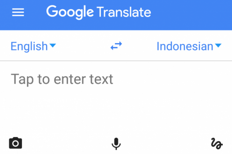 Google Translate English to Indonesian