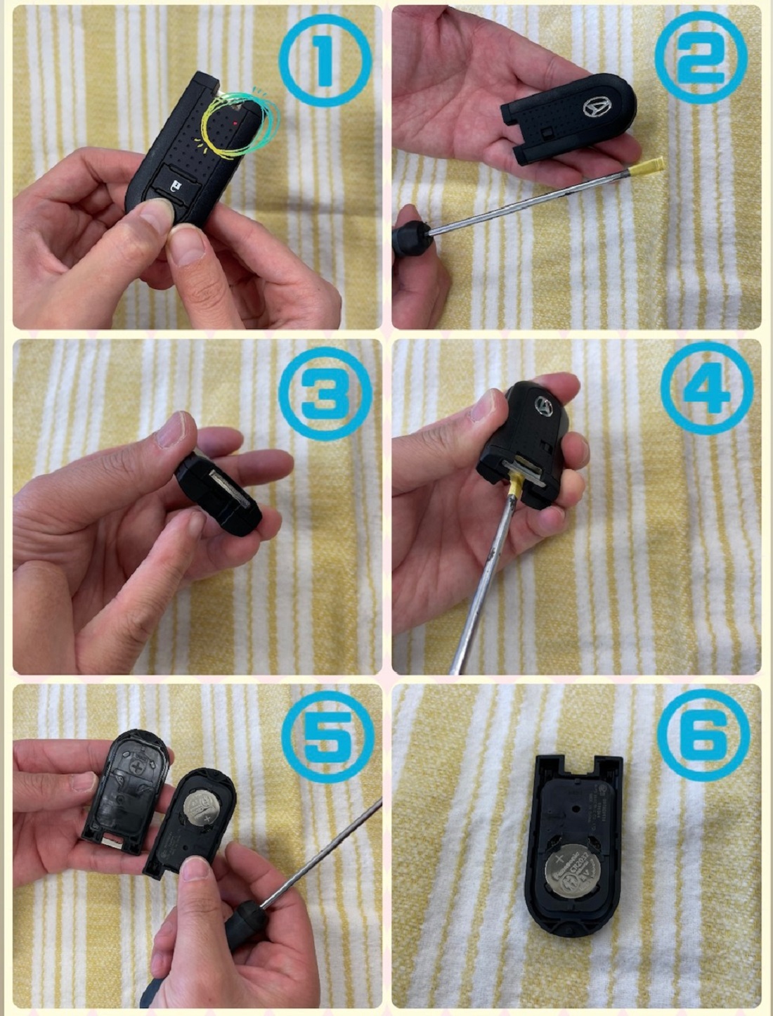 ダイハツスマートキー電池交換の全手順！開け方のコツと100均の罠