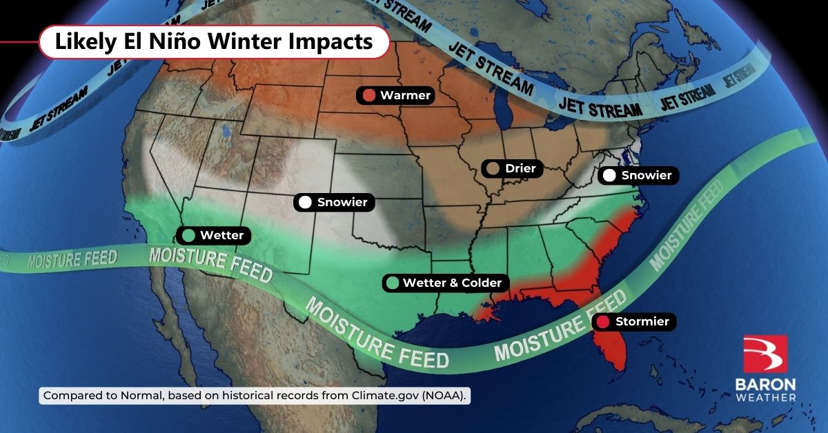 El Niño Forecast Map: Which States May Get More Snow This Winter?