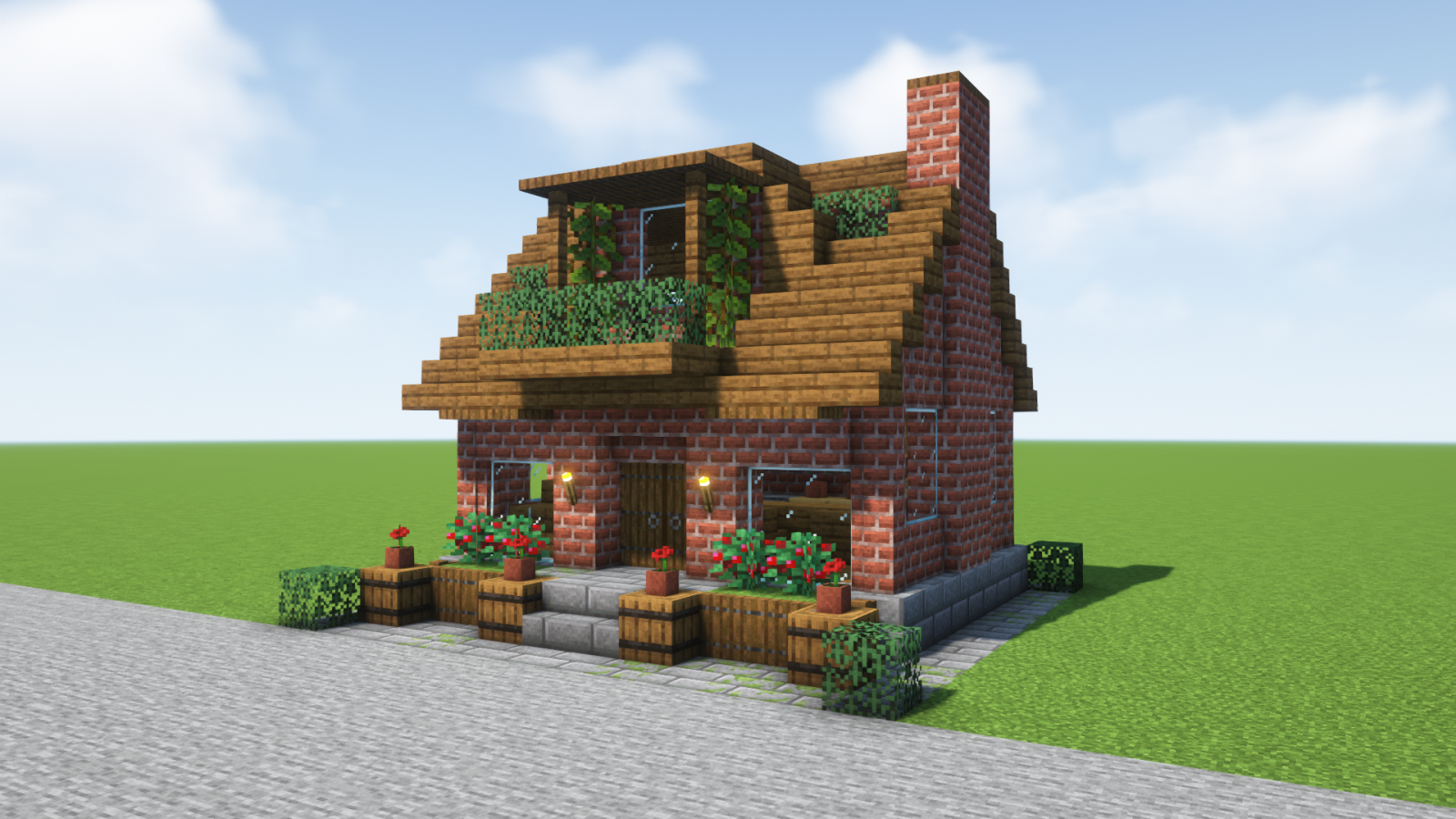 マイクラのレンガの家がおしゃれに激変！プロ直伝の建築設計術