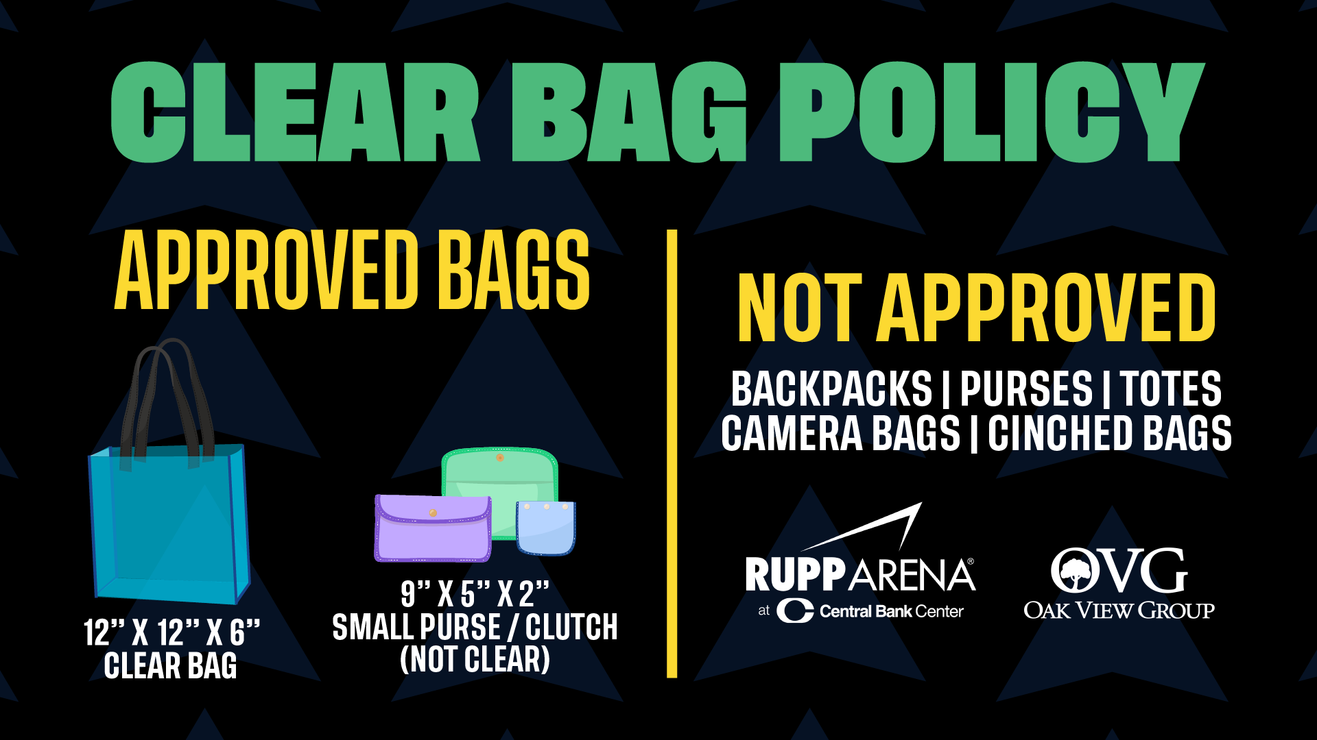 Rupp Arena Clear Bag Policy