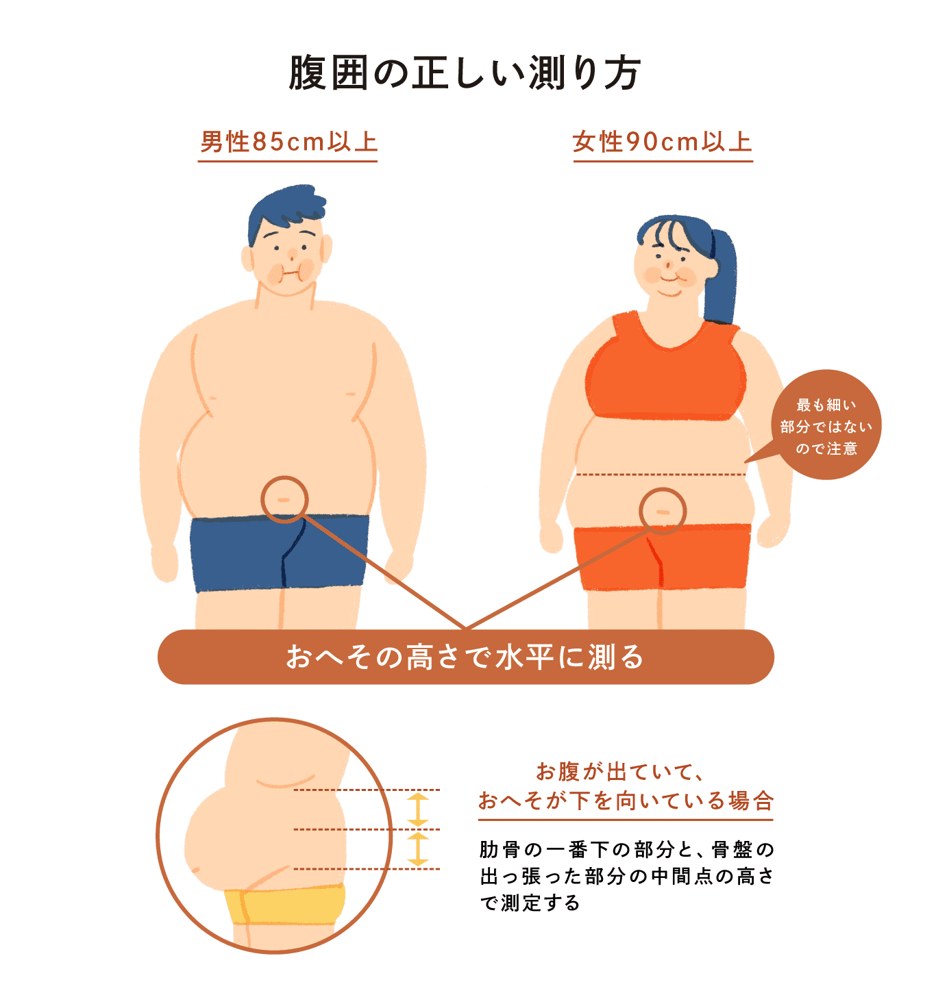 男性の腹囲85Cm基準の真相！年代別平均と正しい測り方・落とし方