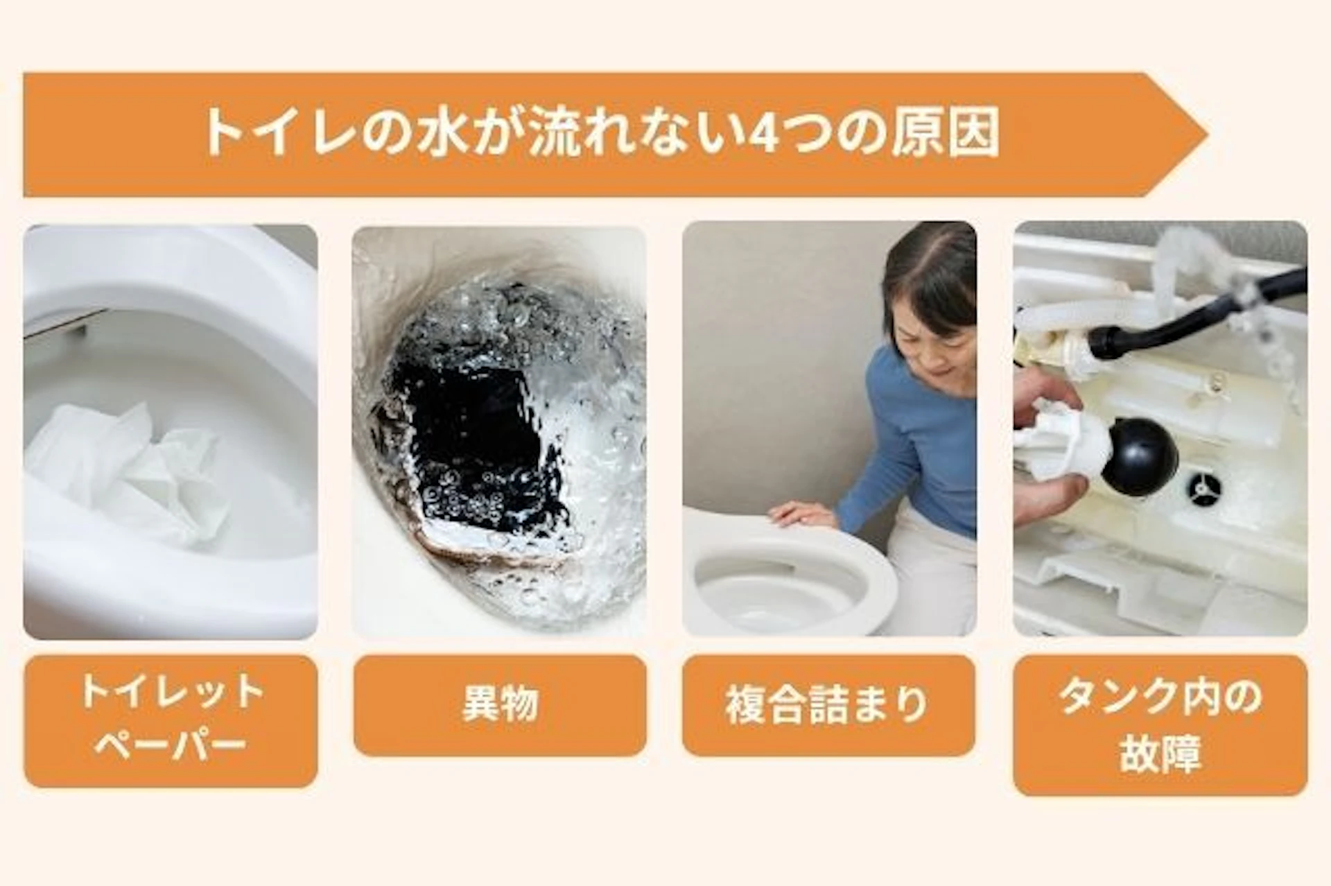 トイレの水が流れない原因を究明！焦る前の応急処置と修理費用相場