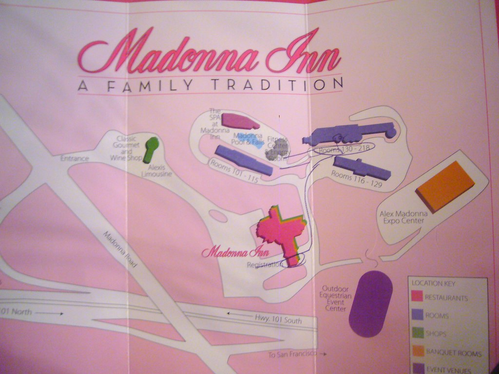 Madonna Inn Room Map