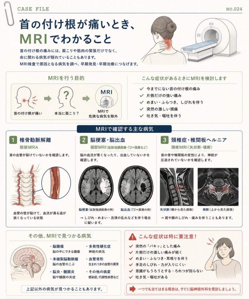 後頭部と首の付け根が痛い原因は？ピキッ・重だるさの正体と危険なサイン