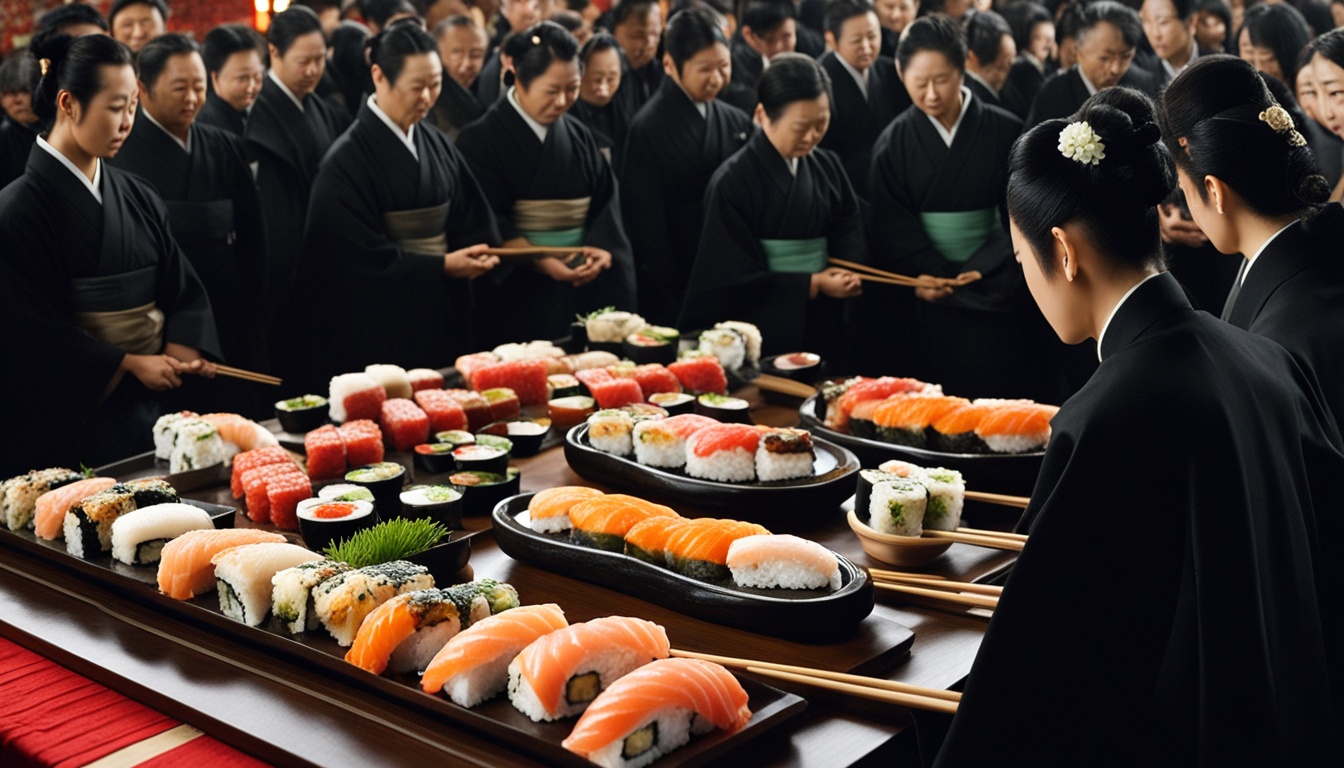 葬式で寿司を出す理由は？通夜振る舞い定着の歴史とタブーの真相