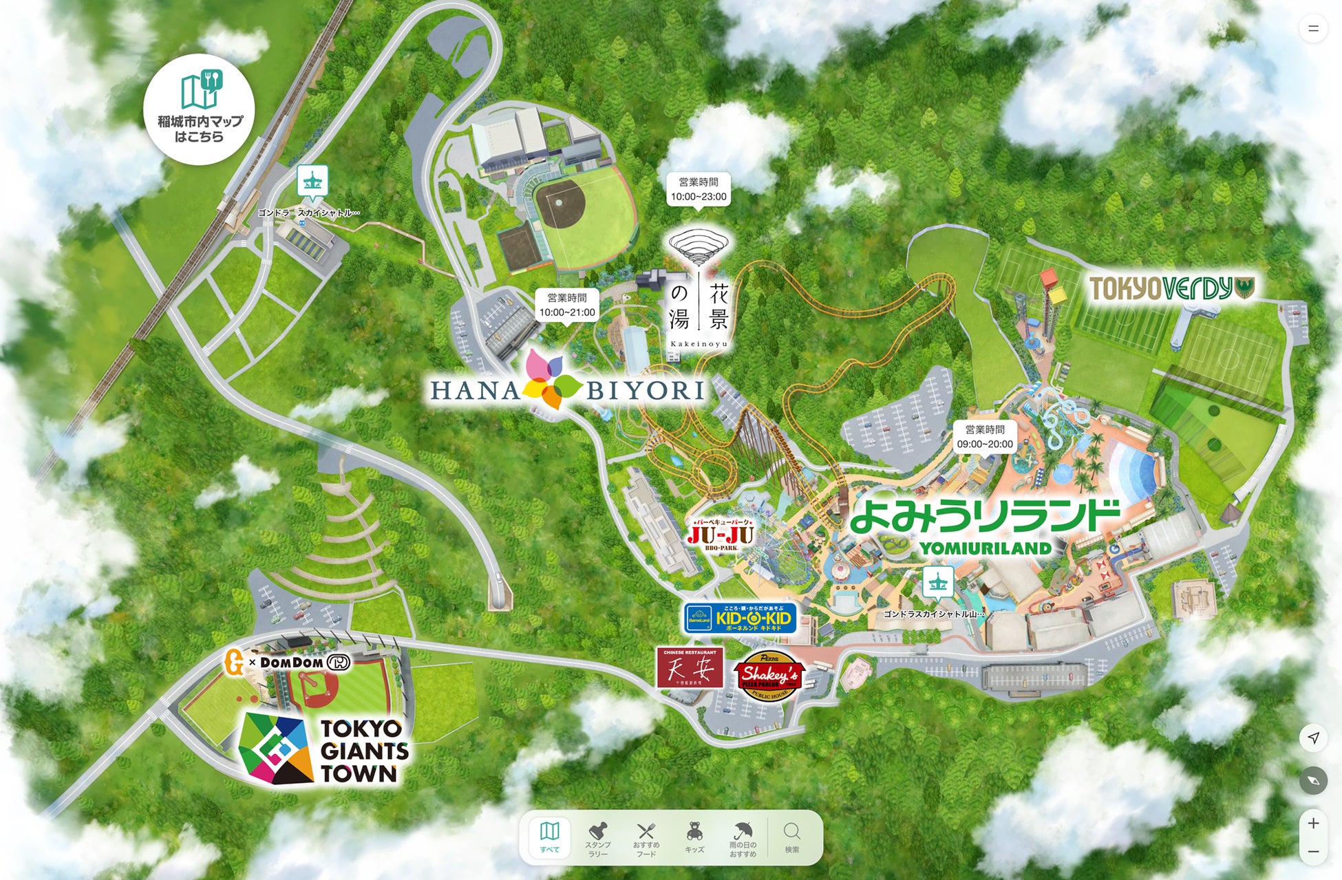 激変のよみうりランド園内マップ！新エリアを最速制覇する歩き方