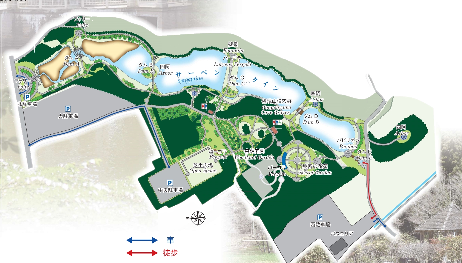 阿部寛も訪れた七ツ洞公園の魅力！英国式庭園と古代ローマ風建築