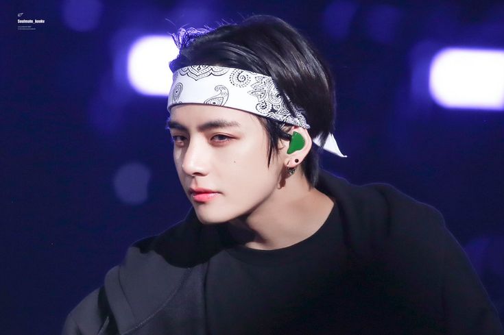 Kim Taehyung Brown Hair White Bandana