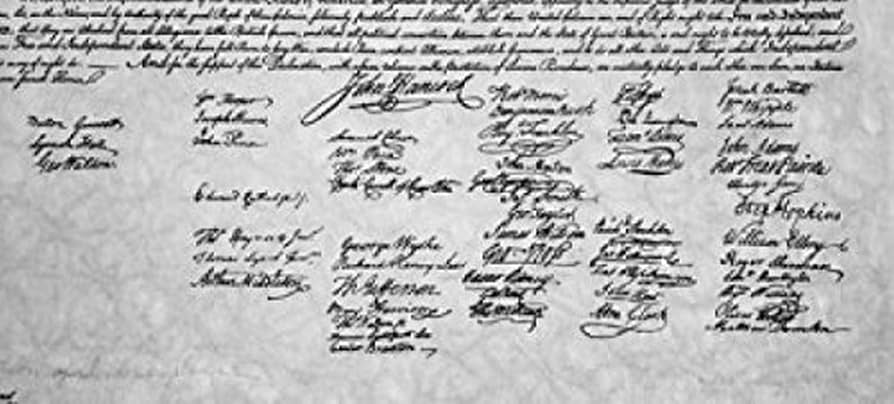 The Signatures of the Declaration of Independence