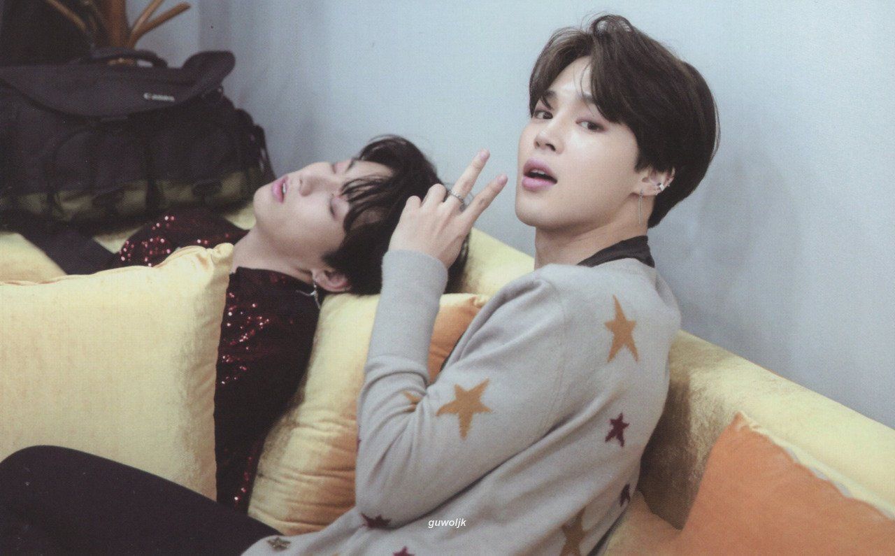 Jungkook Sleeping with Jimin on the Couch
