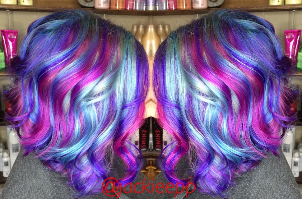 Mermaid Teal and Purple Hair