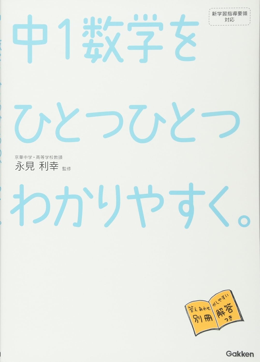中1数学の壁を突破！『ひとつひとつわかりやすく』の評判と使い方