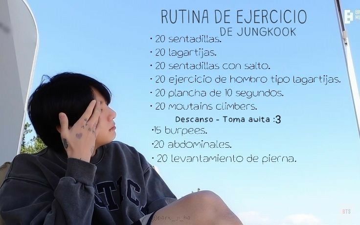 Rutina Diaria De Ejercicios De Jungkook
