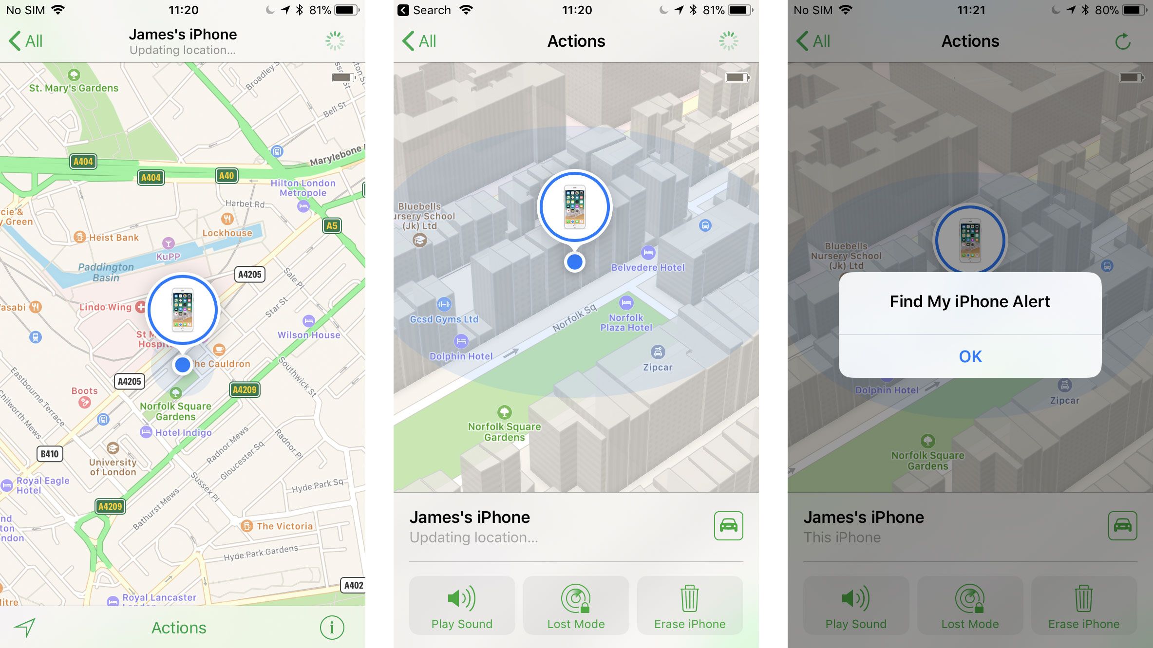 Look for Iphone Location