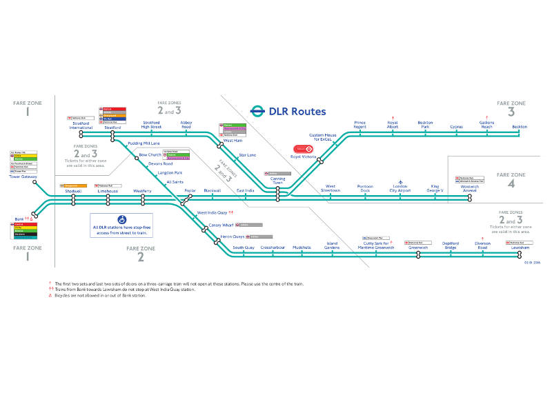 Map of the Docklands Light Railway