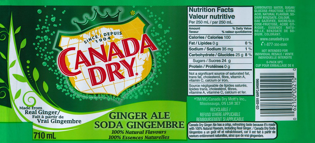 Canadian Dry Ginger Ale Ingredients