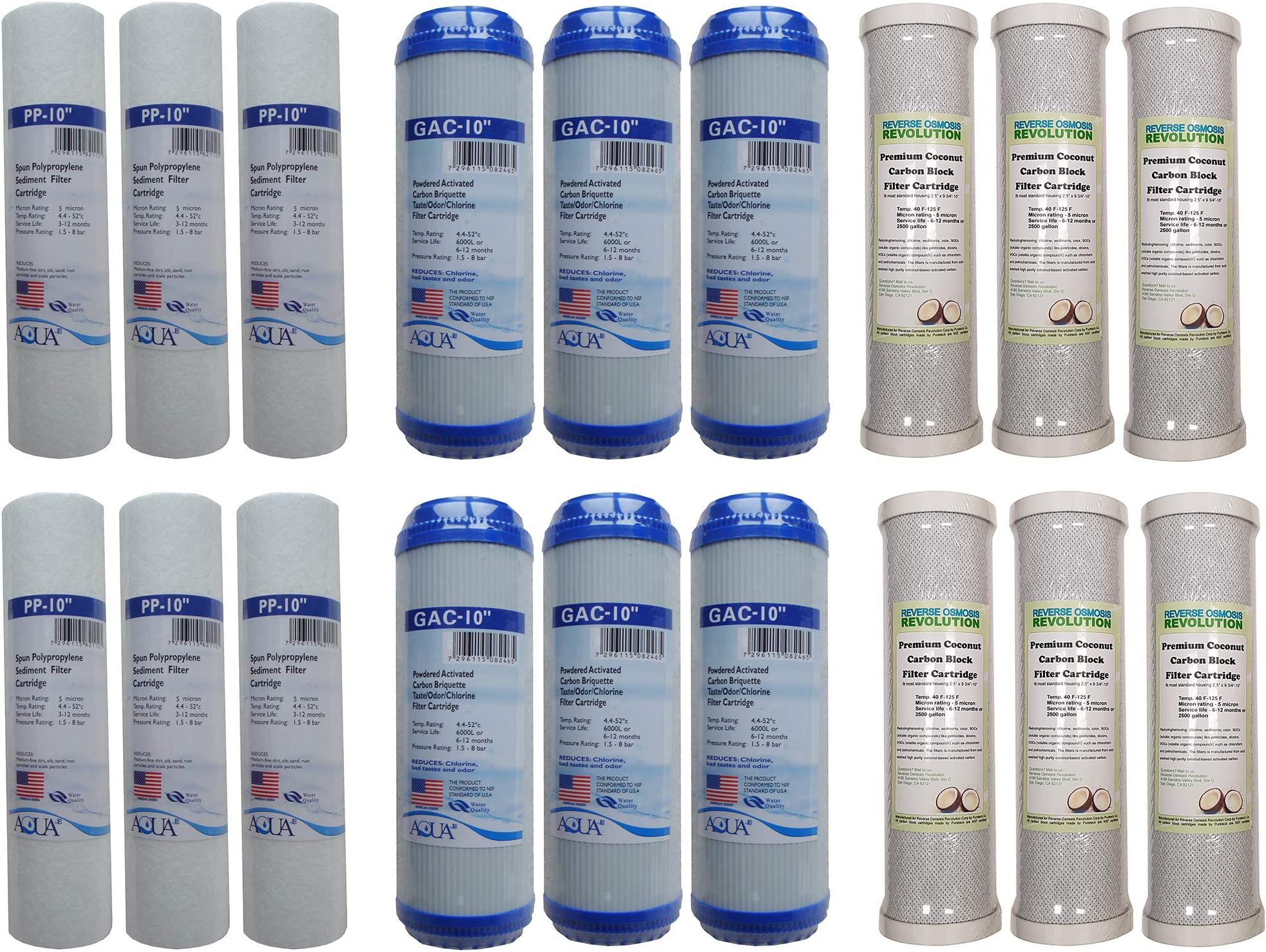 3 Stage Reverse Osmosis Replacement Filters