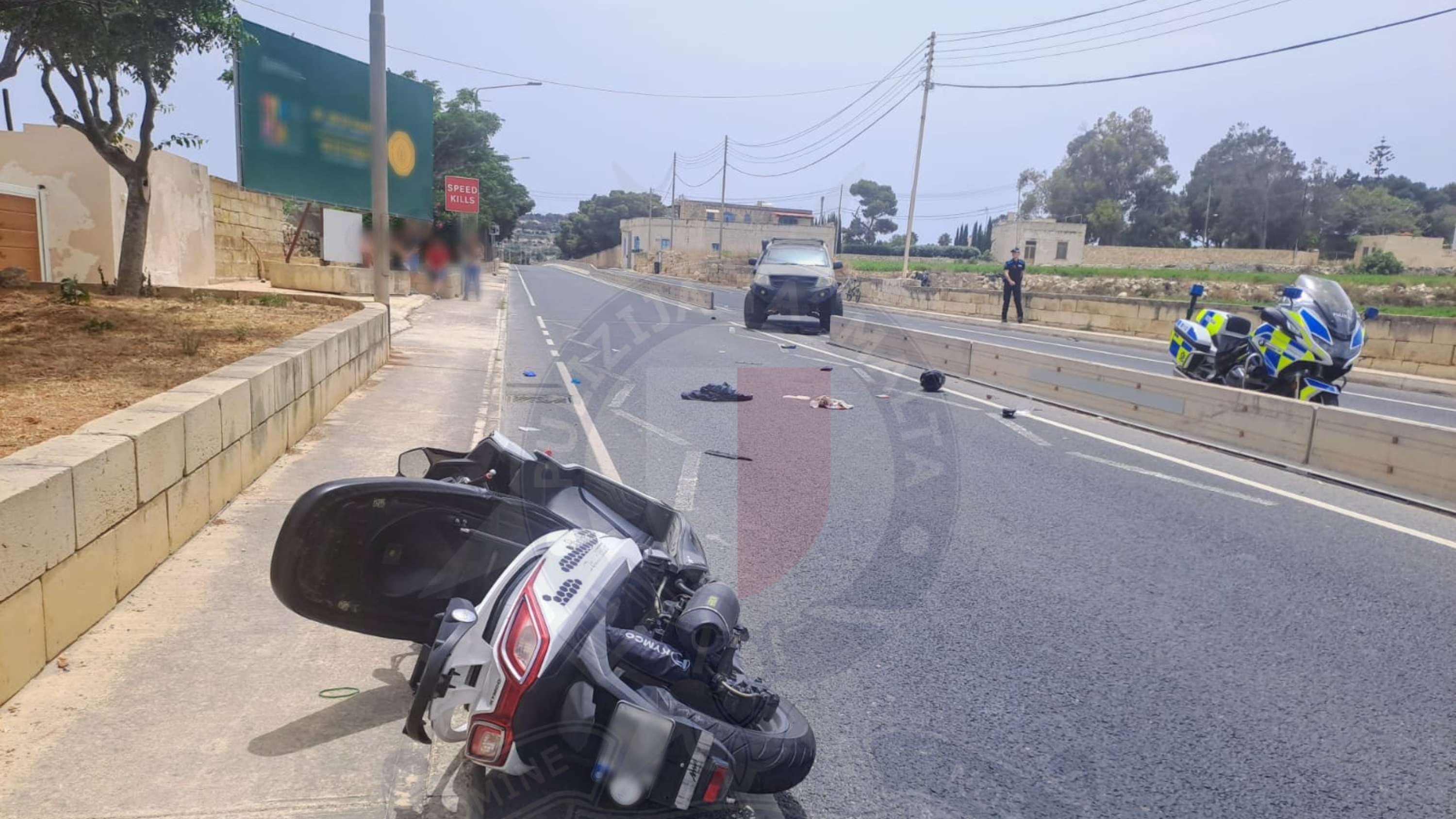 A 38-Year-Old Motorcyclist Is in Serious Condition After a Crash