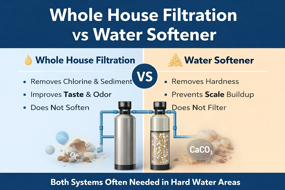 Whole House Water Filtration System vs Water Softener