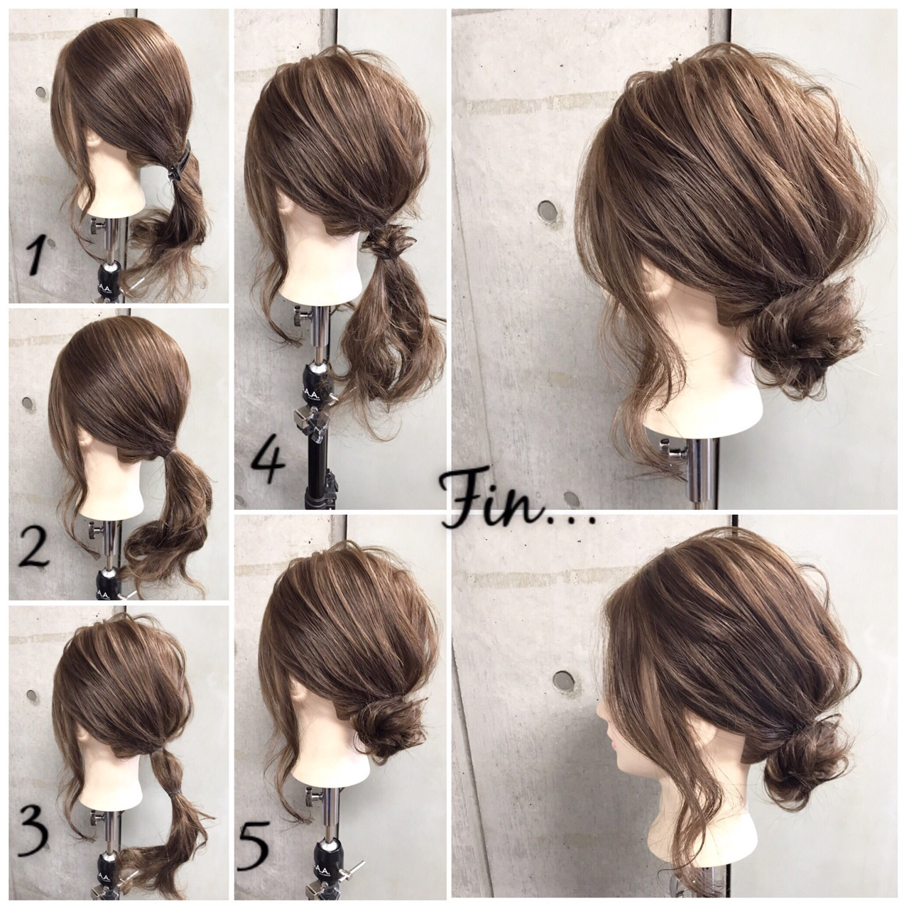 ミディアムのシニヨンはゴムだけで簡単！崩れない大人上品ヘアの全手順