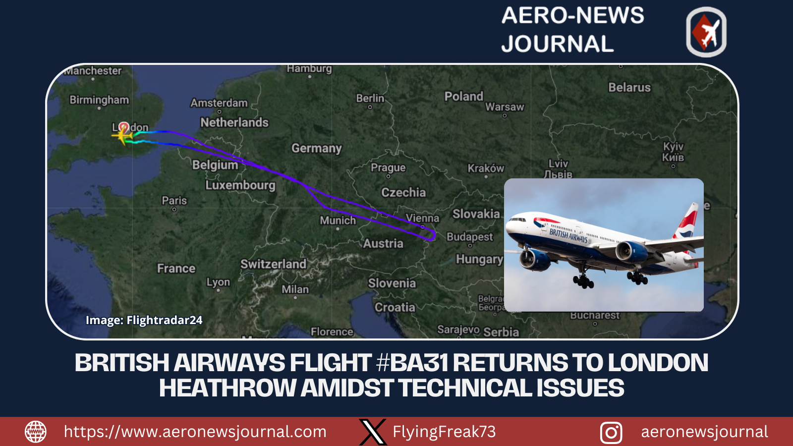 British Airways Flight Returns to London After Technical Issue