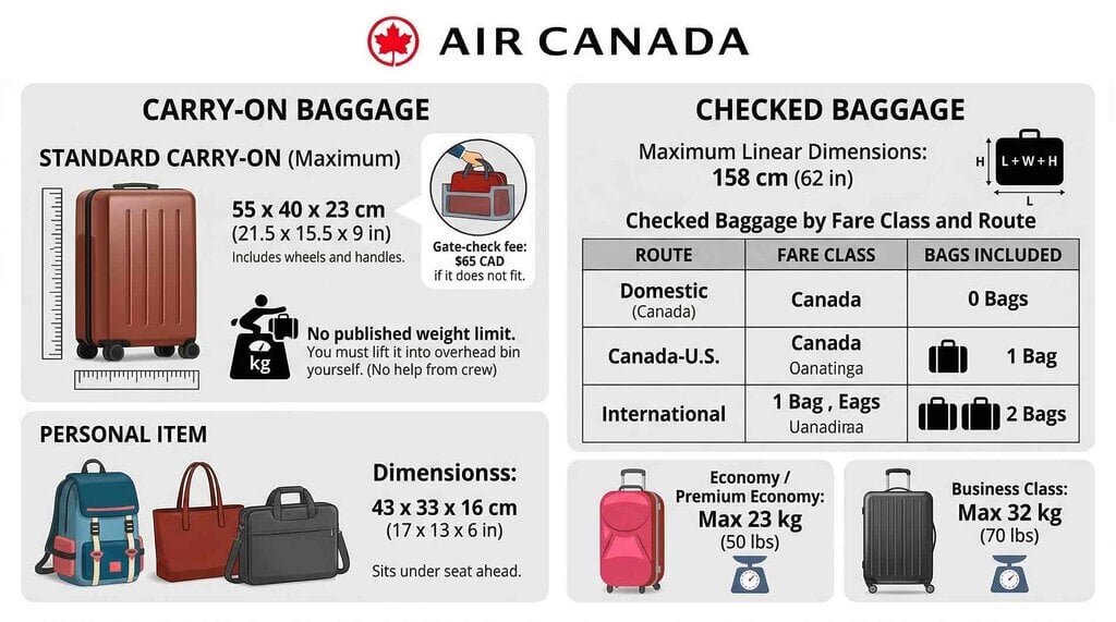 Air Canada Boot Bag Policy
