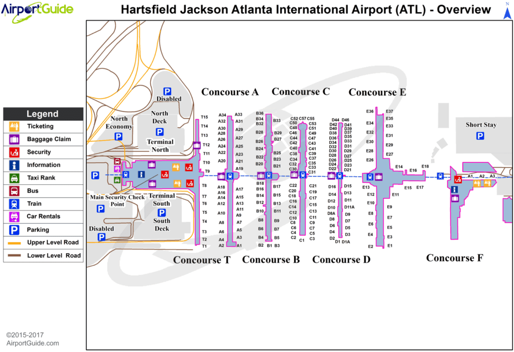 Atlanta Airport International Terminal Map Pdf