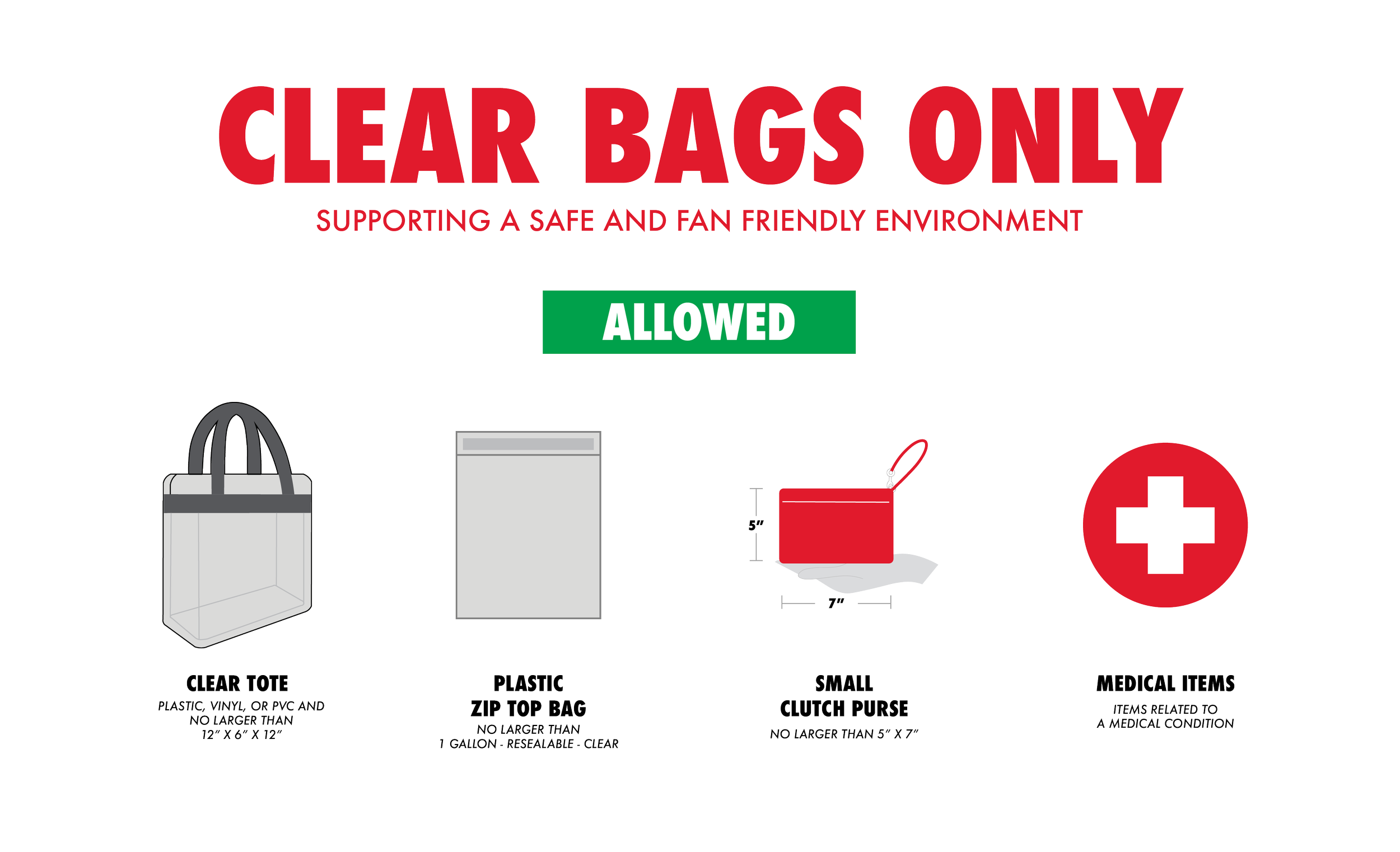 Tacoma Dome Clear Bag Policy