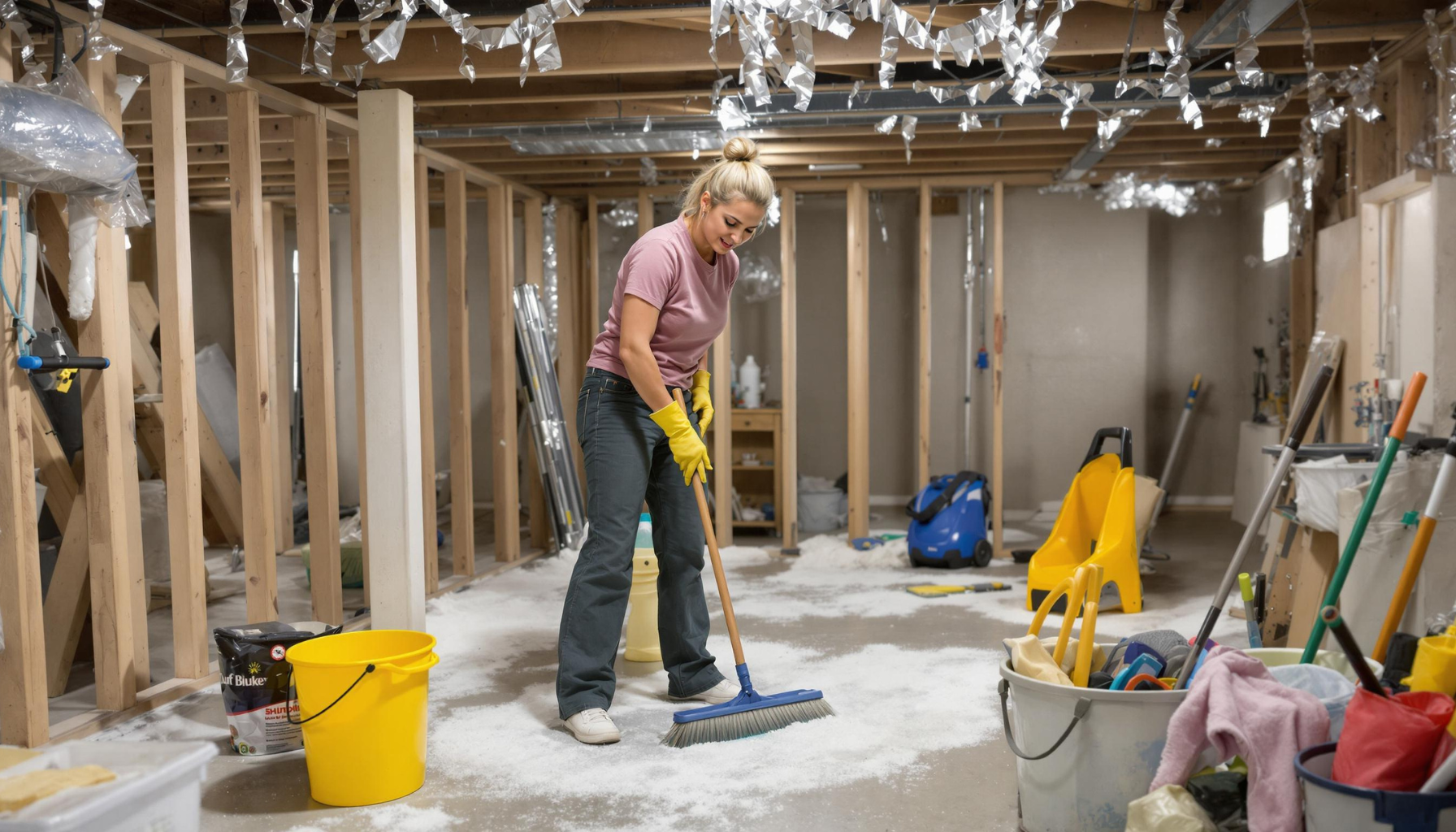 Cleaning an Unfinished Basement