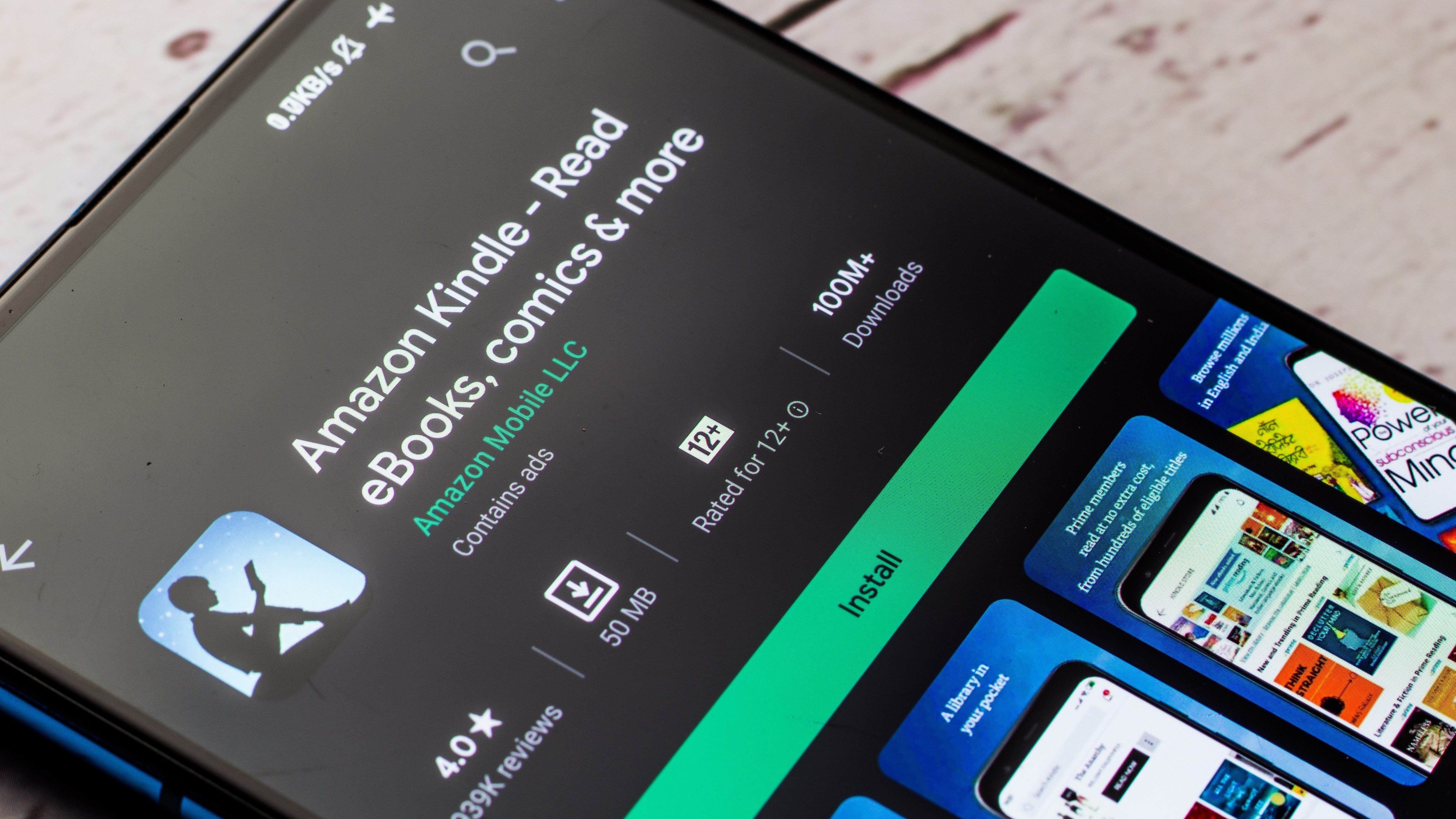 Amazon Kindle App for Android Tablet