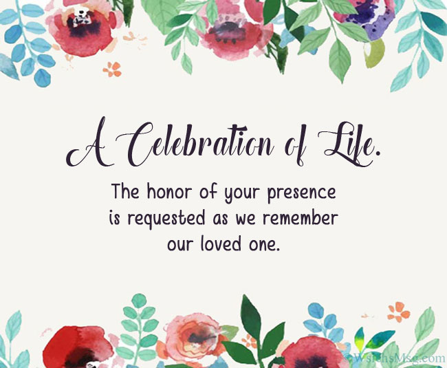 Examples of What to Say at a Celebration of Life