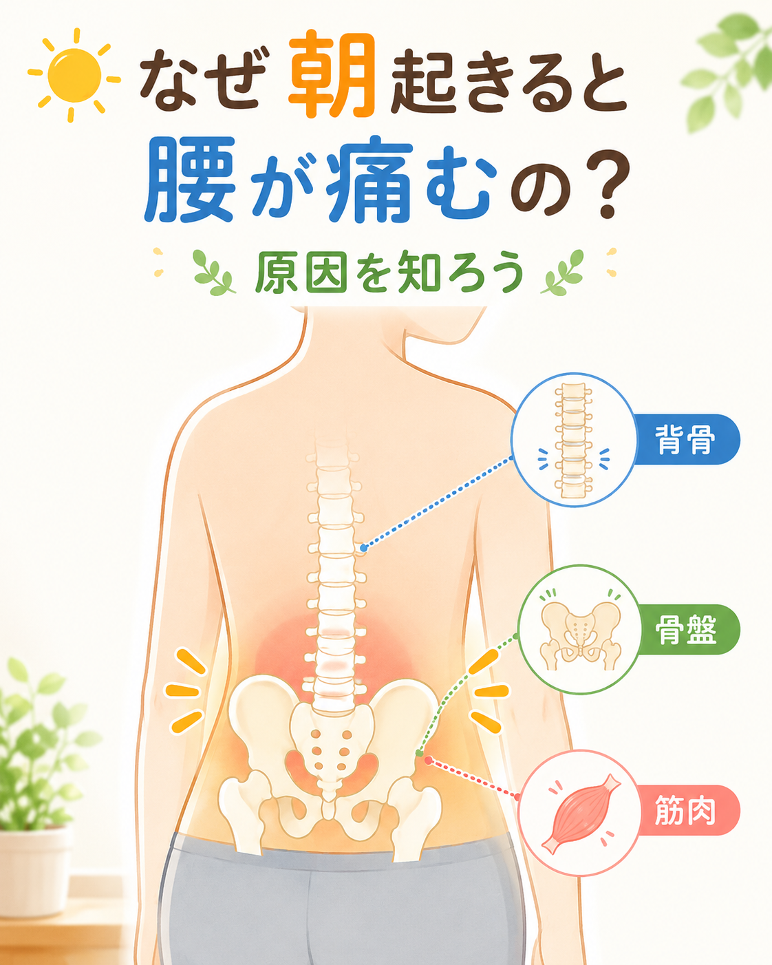 朝起きたら腰痛でずっと痛い原因は？放置禁物の病気と改善策を徹底解説