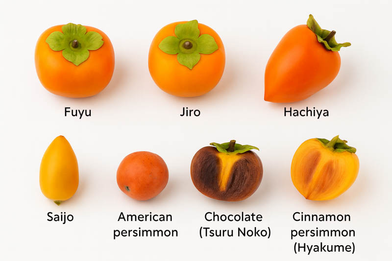 Different Kinds of Persimmons