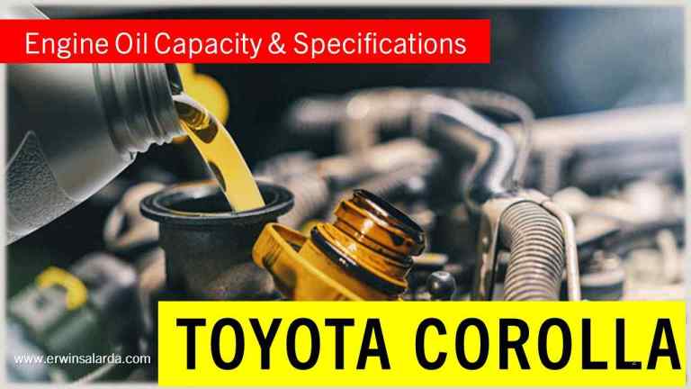 2017 Toyota Corolla Oil Type and Capacity