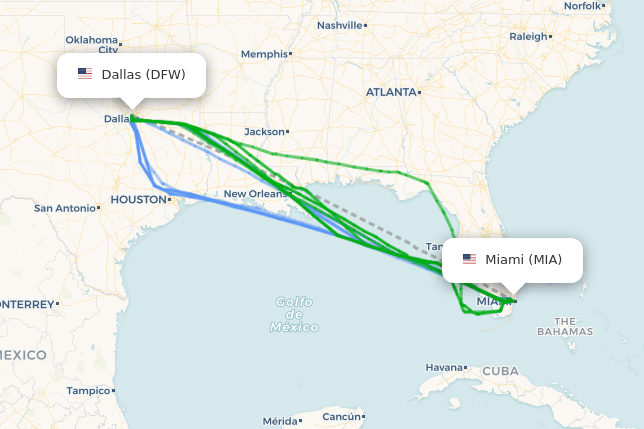 How Far from Dallas to Miami