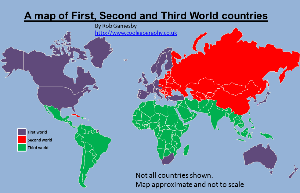 Map of First Second and Third World Countries